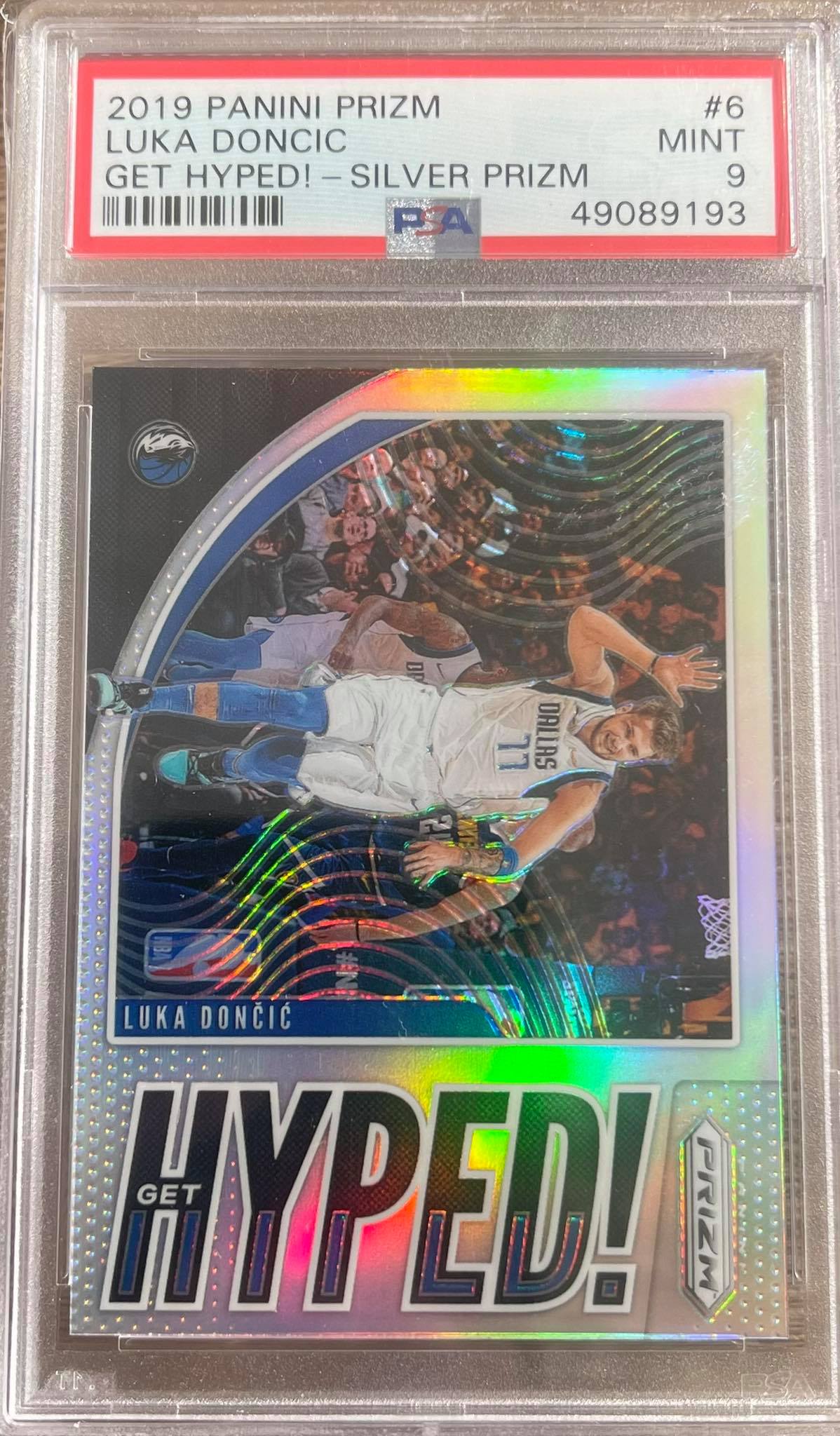 2019-20 Panini Prizm Luka Doncic Get Hyped - Silver PSA 9