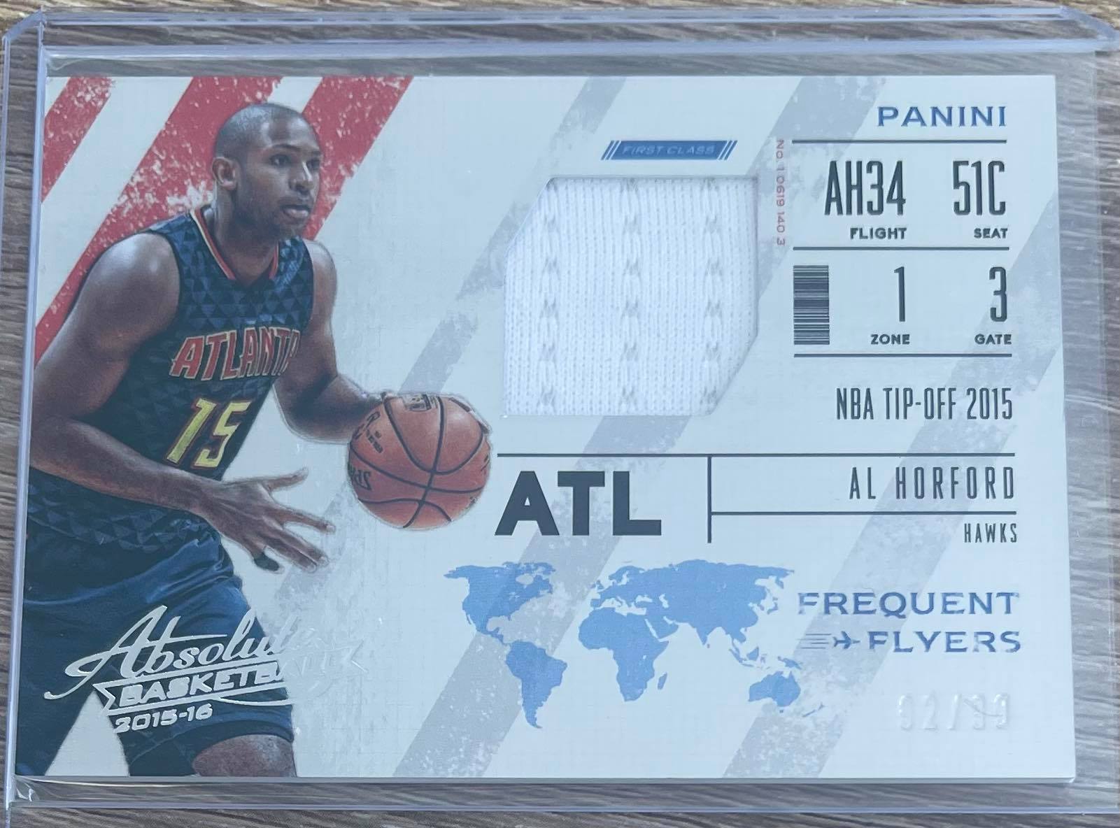 2015-16 Absolute Frequent Flyers Material Al Horford #/99