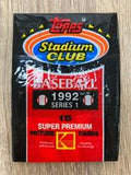 1992 Topps Stadium Club Series 1 Baseball Pack