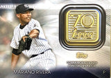2021 Topps 70th Anniversary Logo Patch Mariano Rivera