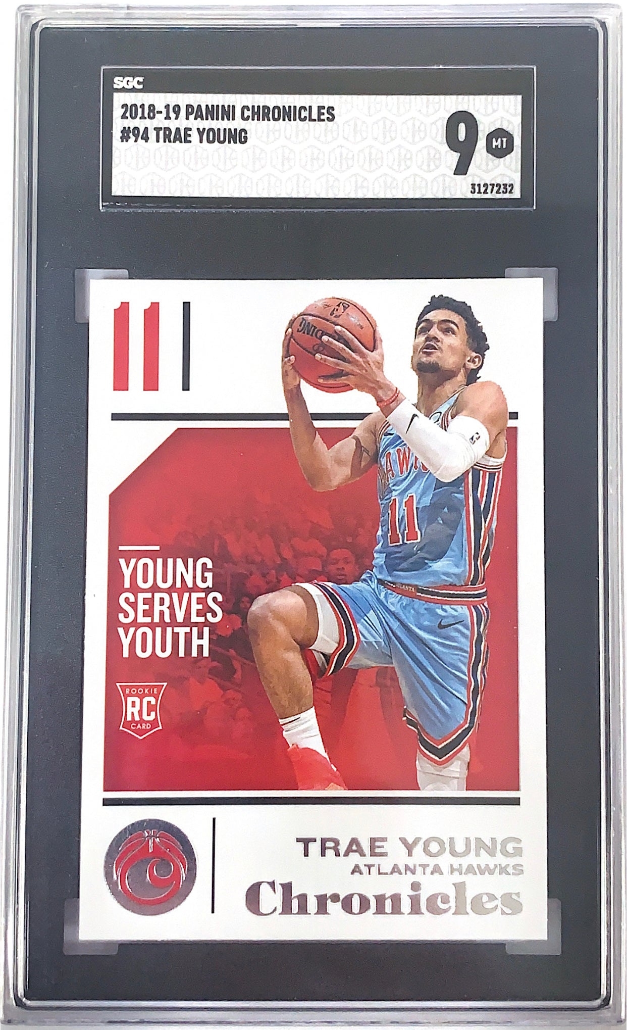 2018-2019 Chronicles Trae Young Rookie Card SGC 9