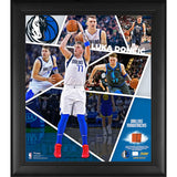 Fanatics Authentic Luka Doncic Framed 15x17” Impact Player Collage with a Piece of Game-Used Basketball - Limited Edition of 500
