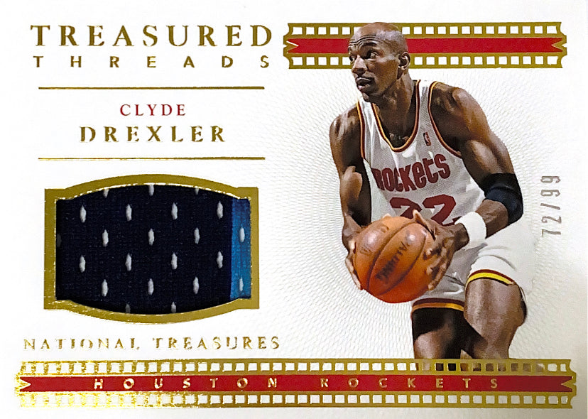 2015-16 National Treasures Treasured Threads Clyde Drexler #/99
