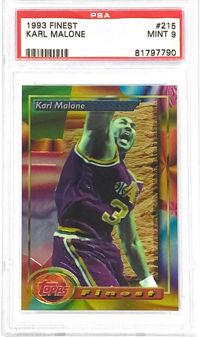 1993-94 Topps Finest Karl Malone PSA 9