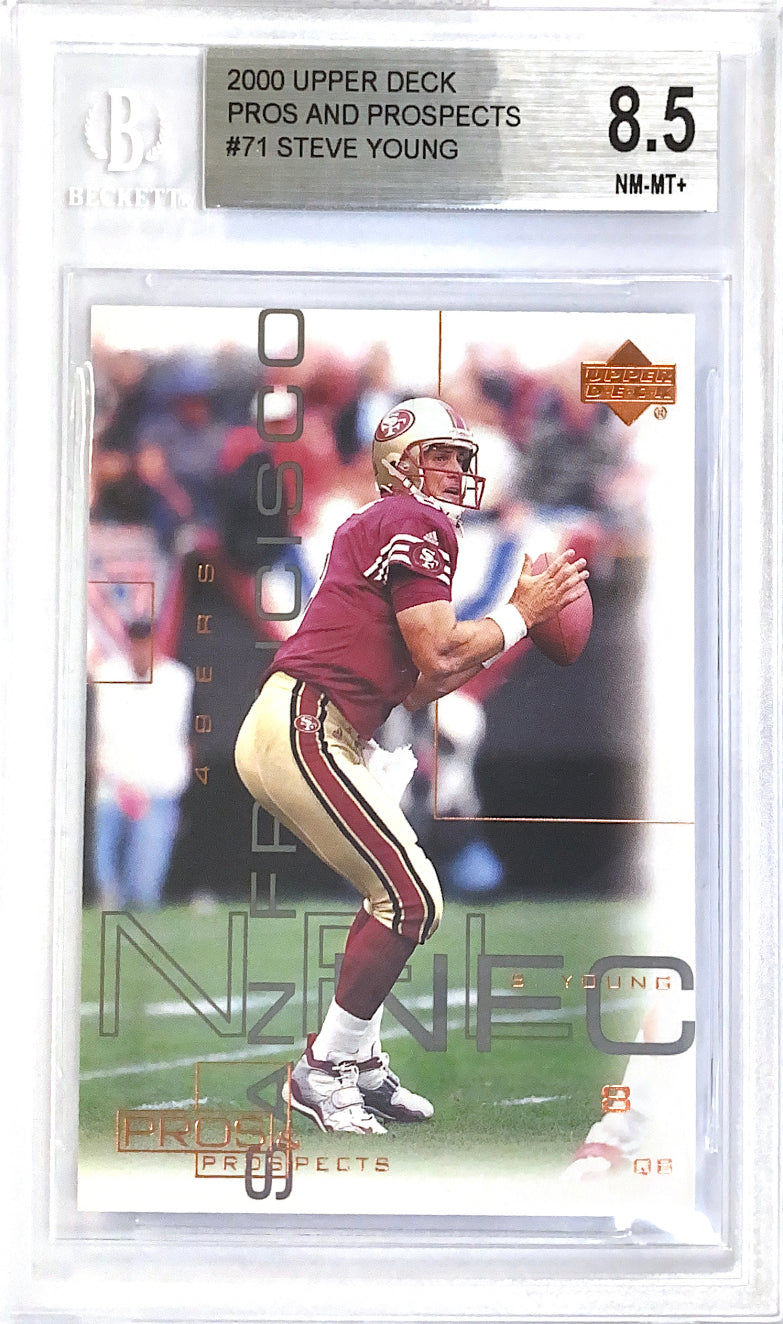 2000 Upper Deck Pros and Prospects Steve Young BGS 8.5