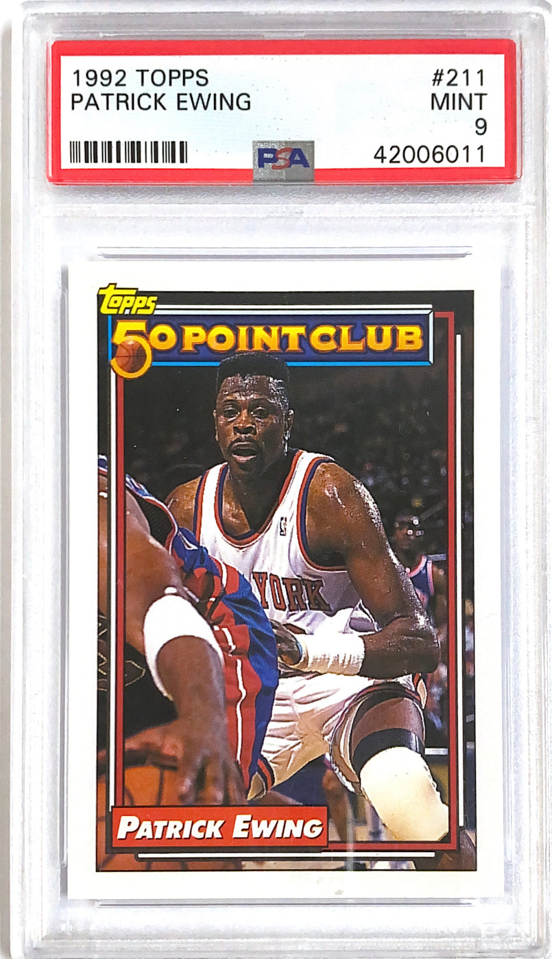 1992-93 Topps 50 Point Club Patrick Ewing PSA 9