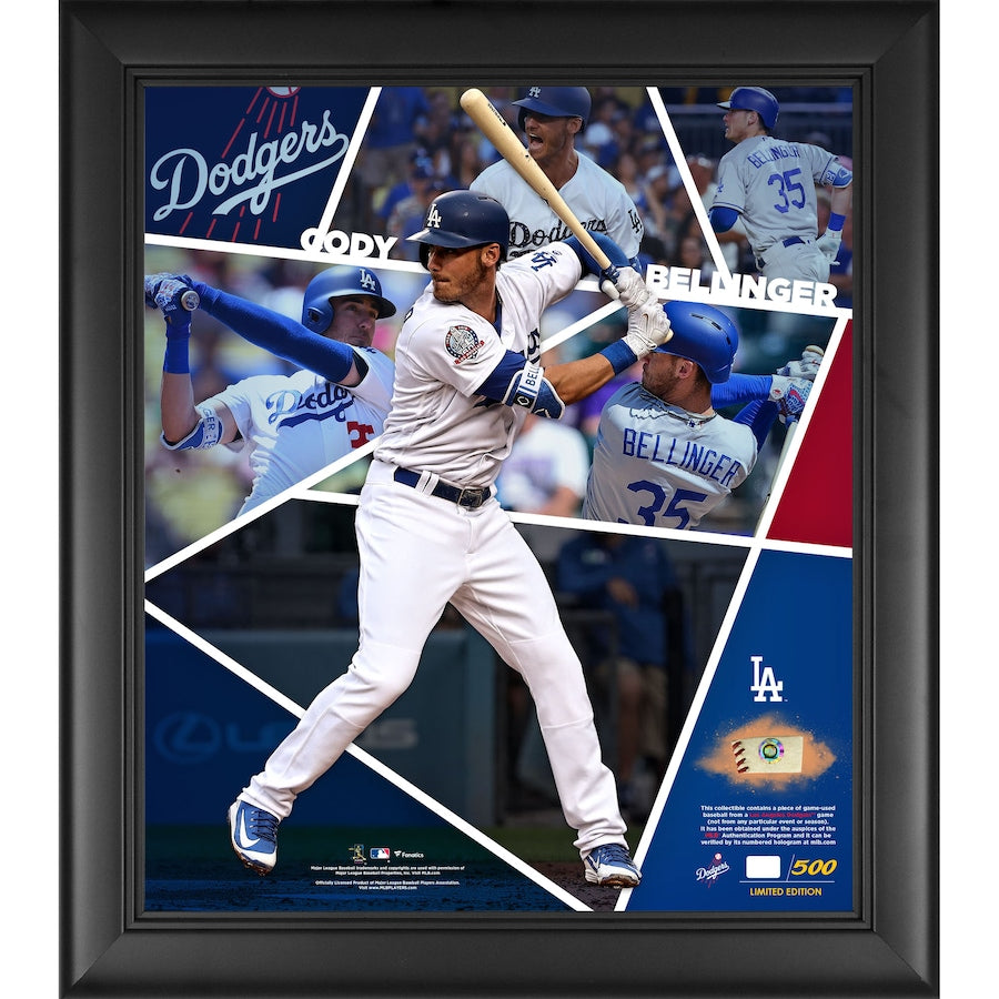 Fanatics Authentic Cody Bellinger Los Angeles Dodgers Framed 15x17" Impact Player Collage with a Piece of Game-Used Baseball - Limited Edition of 500
