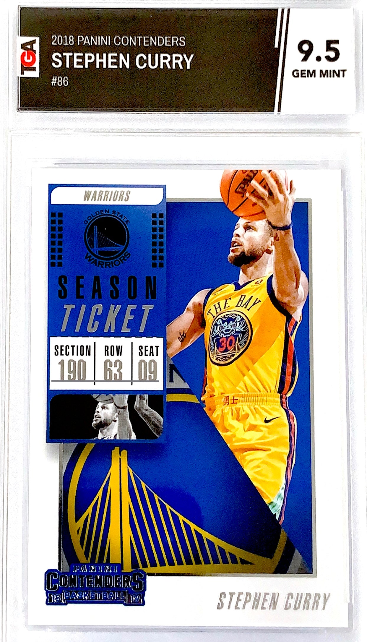 2018-19 Contenders Stephen Curry TGA 9.5