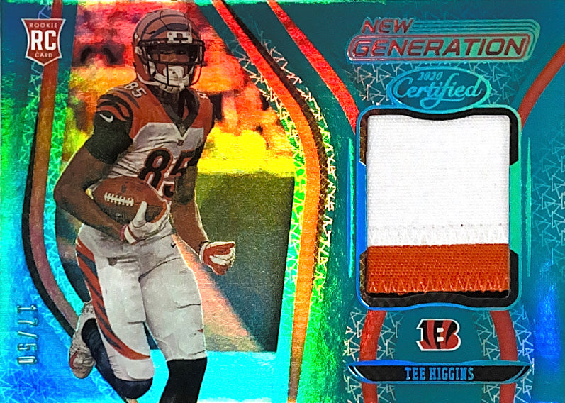 2020 Certified New Generation Jerseys 1st off the Line Teal Tee Higgins #/50