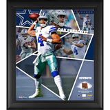 Fanatics Authentic Dak Prescott Dallas Cowboys Framed 15x17” Impact Player Collage with a Piece of Game-Used Football - Limited Edition of 500