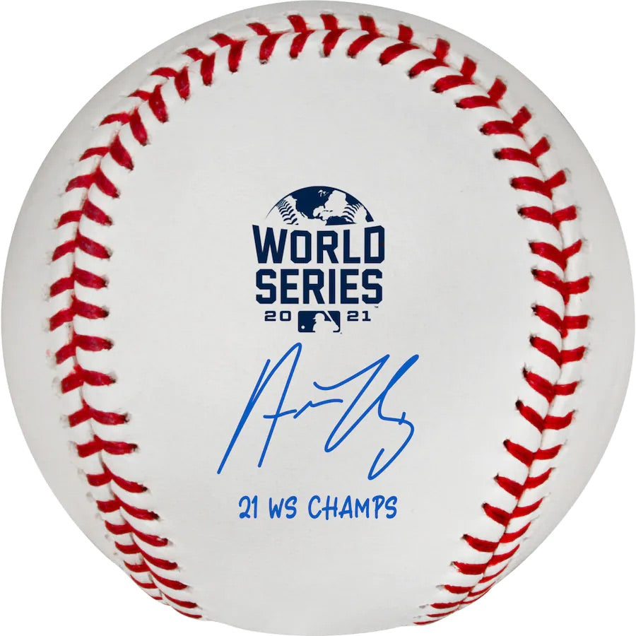 Fanatics Authentic Austin Riley Atlanta Braves Rawlings Autographed Baseball with "21 WS Champs" Inscription