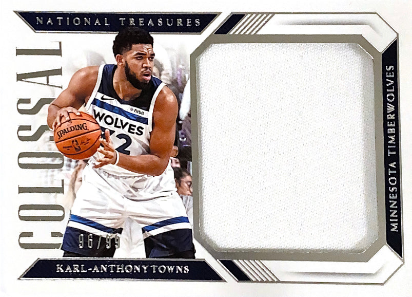 2018-19 National Treasures Colossal Materials Karl-Anthony Towns #/99