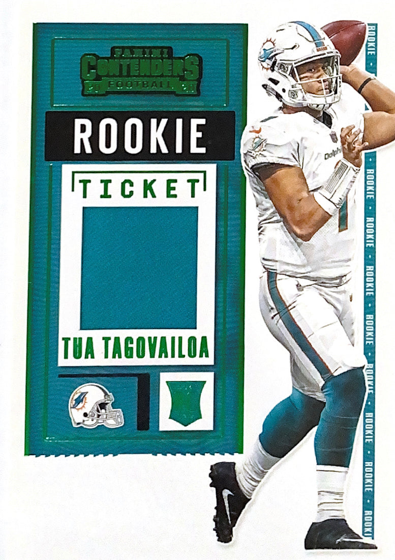 2020 Contenders Rookie Ticket Swatches Green Tua Tagovailoa