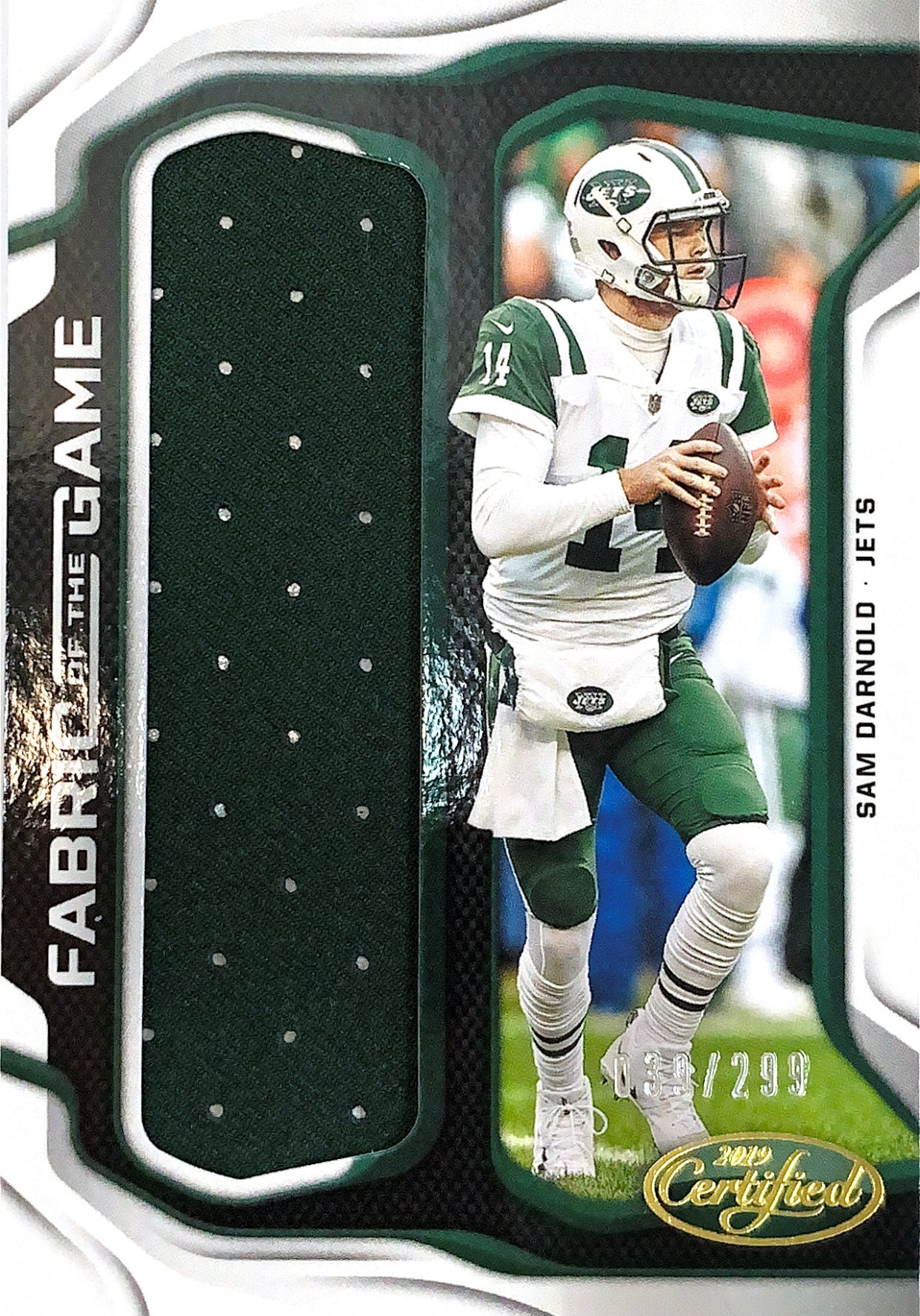 2019 Certified Fabric of the Game Sam Darnold #/299