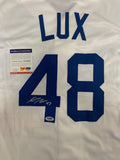 Gavin Lux Los Angeles Dodgers autographed custom jersey with PSA/DNA COA
