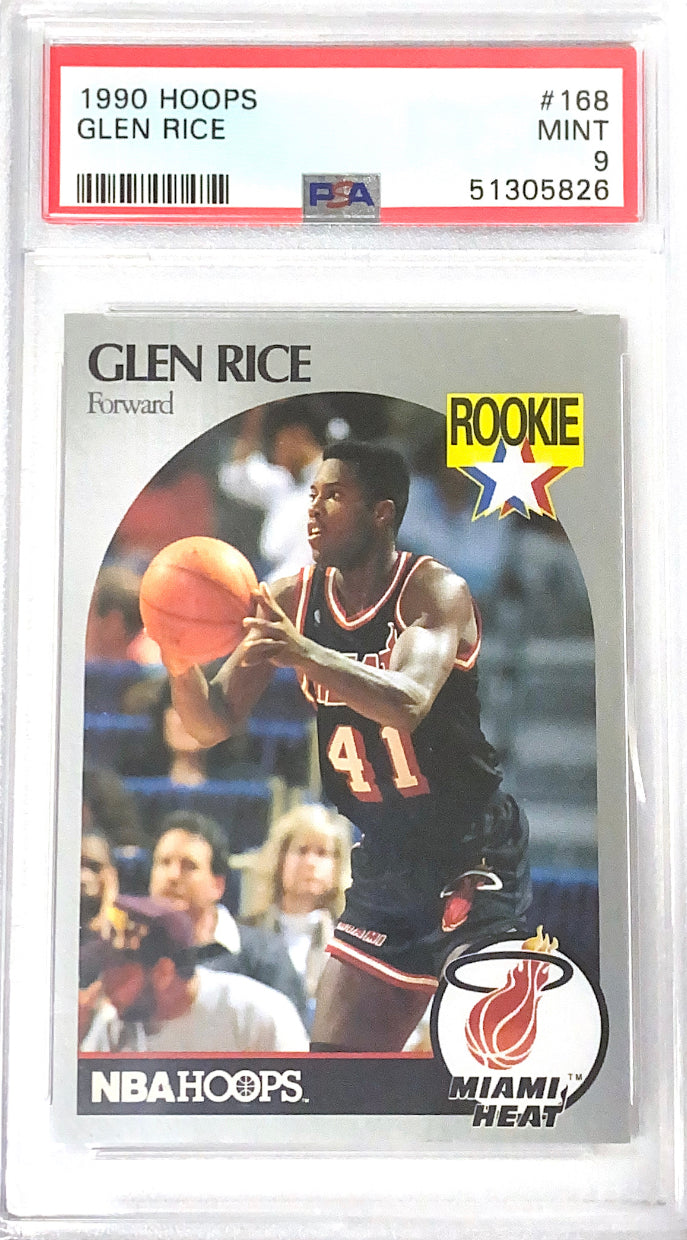 1990-91 Hoops Glen Rice RC PSA 9
