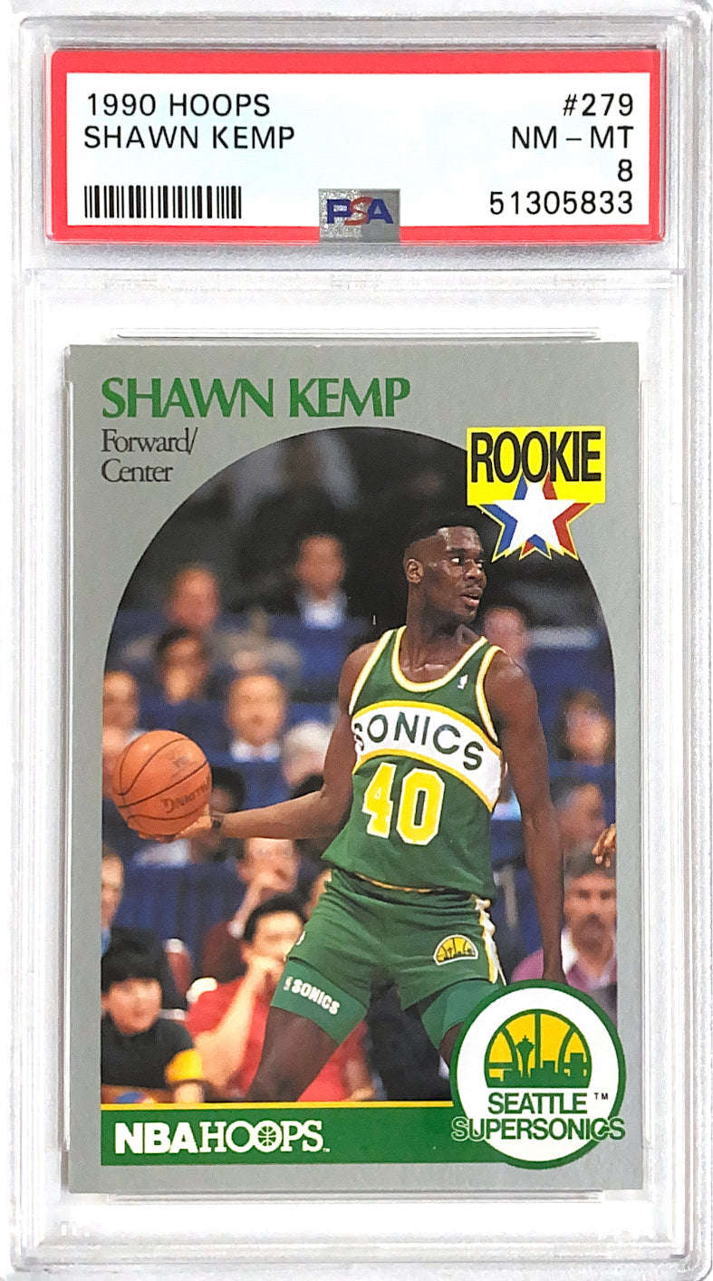 1990-91 Hoops Shawn Kemp RC PSA 8