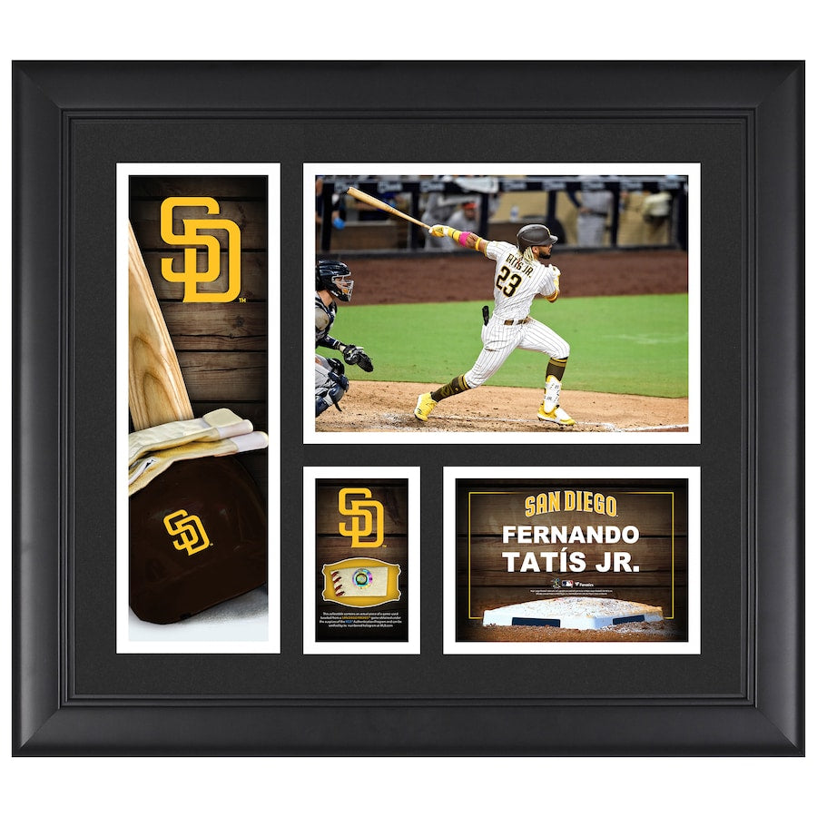 Fanatics Authentic Fernando Tatis Jr. San Diego Padres Framed 15x17” Player Collage with a Piece of Game-Used Ball