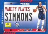 2020-2021 NBA Hoops Vanity Plates Ben Simmons