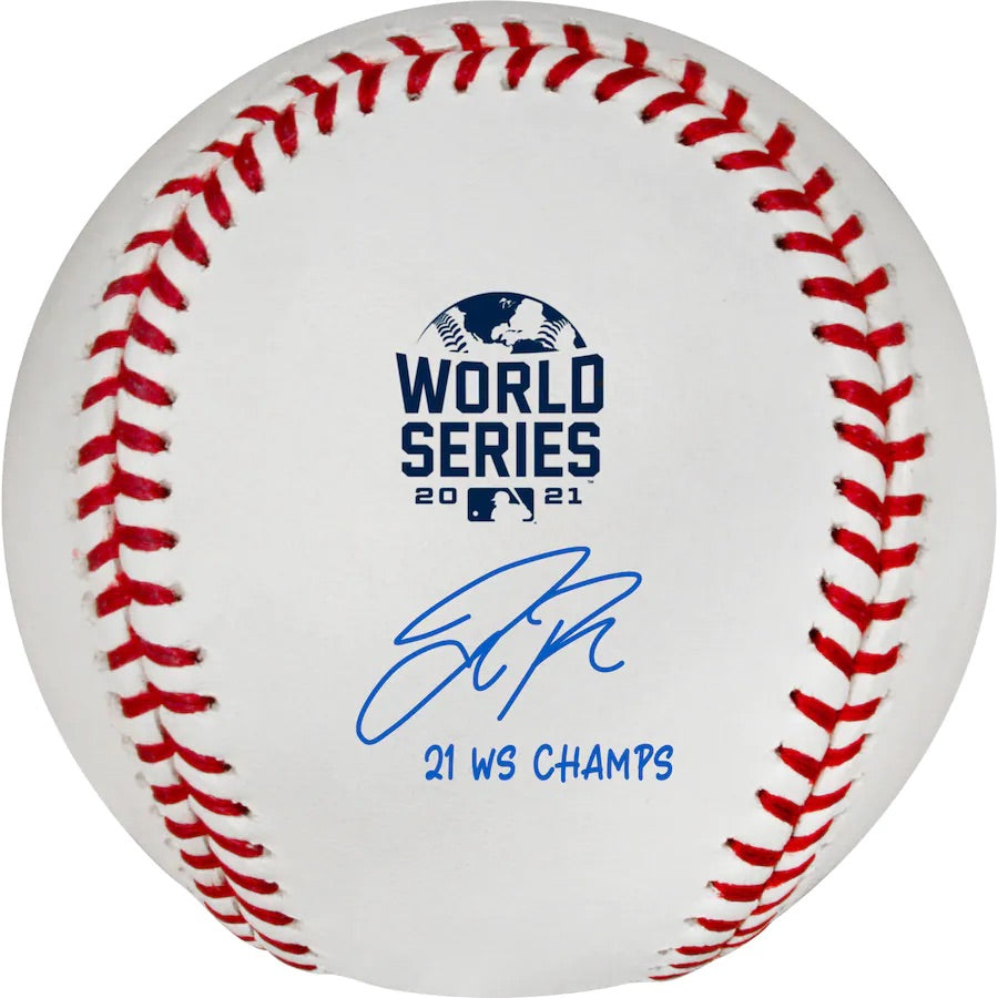 Fanatics Authentic Joc Pederson Atlanta Braves Rawlings Autographed Baseball with "21 WS Champs" Inscription