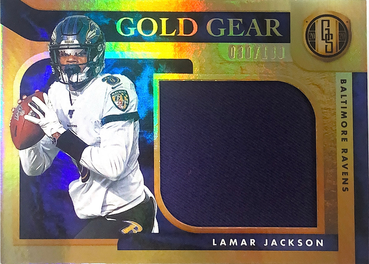 2020 Gold Standard Gold Gear Lamar Jackson #/199